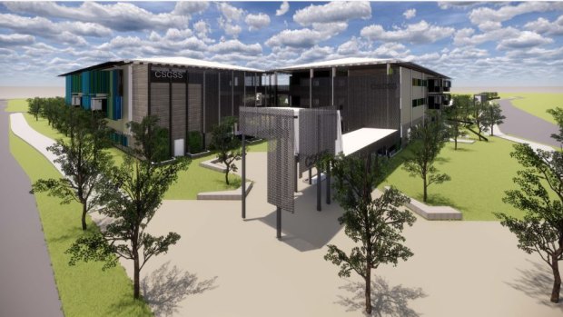 The concept for a new school at Caloundra South, announced by Education Queensland.