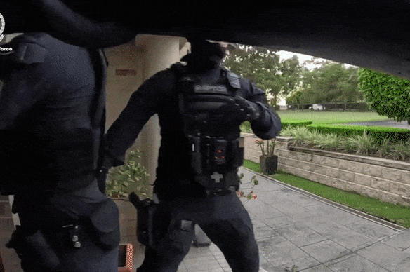 Heavily armed police raided the Kenthurst home of Gerard Andrews in February.