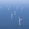 Wind turbines.