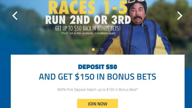 Free bet offers to sign up to gambling websites are illegal in NSW unless they are on a racing website.