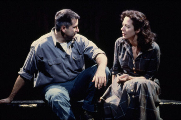 LaPaglia with Allison Janney in his 1998 Tony Award-winning role in Arthur Miller’s A View from the Bridge.