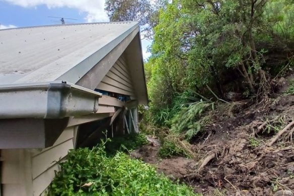 A photo posted by Nick Moran on Monday following a landslide that hit his home last week.