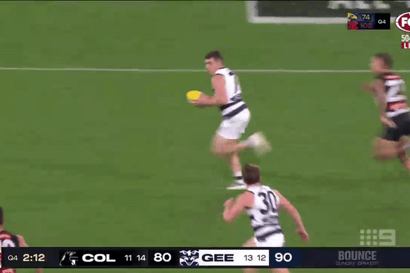 Bobby Hill’s chase-down tackle on Shaun Mannagh.