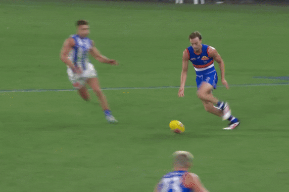 Jackson Archer and Luke Cleary collide.