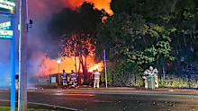 A 21-year-old woman has died after being badly burnt in a unit fire on King Street in Buderim on the Sunshine Coast.
