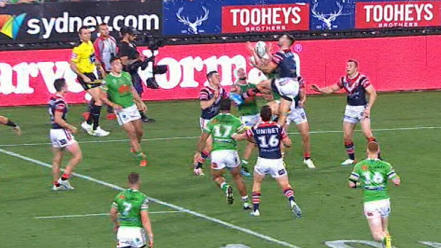 The NRl says the refs should not have awarded the Raiders six again before Jack Wighton’s try.