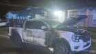 The torched ute belonging to a CFMEU organiser.