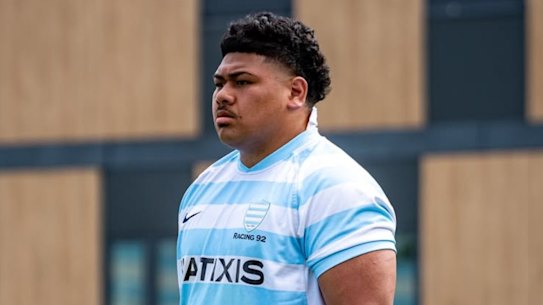 Lehopoame Leota, who plays for Racing 92 in France.