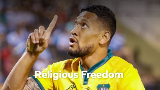 Fund-raiser: The Australian Christian Lobby webpage requesting donations for Israel Folau's fighting fund.