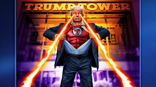 One of Donald Trump’s new collectable digital cards.