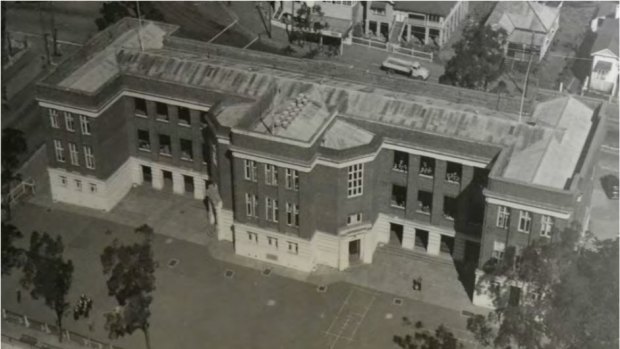Block A at Brisbane State High School in the early 1950s.