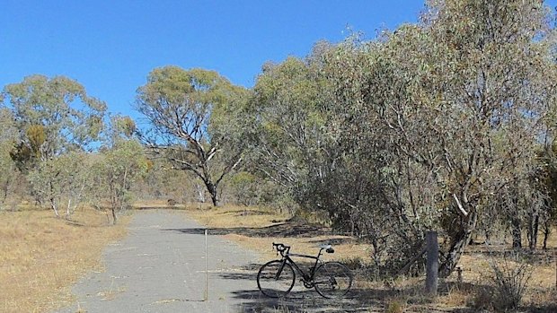 A remainder of the old Pine Island Road located behind the South Tuggeranong ACT Fire & Rescue Station.