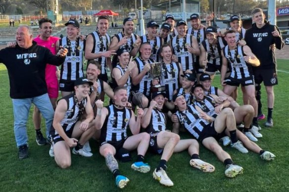 The Wangaratta premiership team.