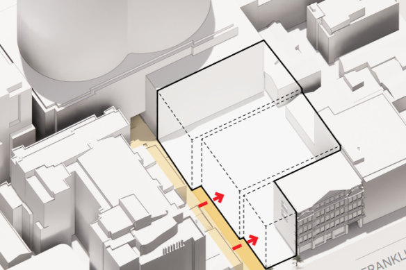 Landream’s proposed redevelopment of Blender Lane. 