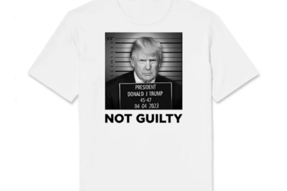 The Trump fake mugshot T-shirt.