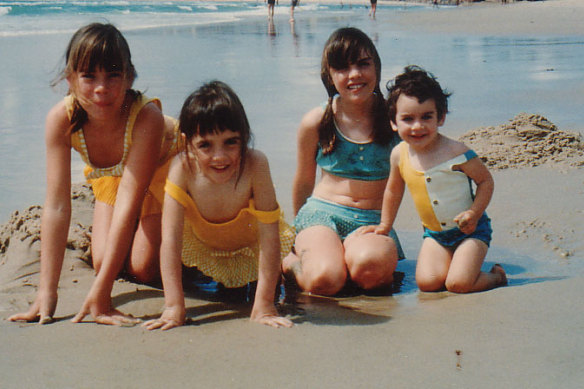 Kathy Lette (far left) and her sisters grew up knowing their father, Merv, was always there when they needed him.