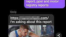 A screenshot of the scam Jessica Maree was targeted by.