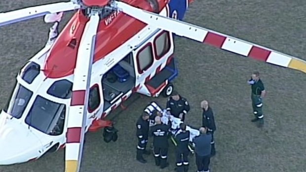 A 12-year-old boy was flown to the Royal Children's Hospital in a stable condition.