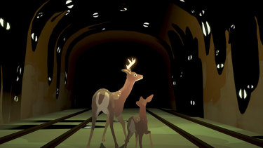 In Way to the Woods, you play as a pair of deer in a world without humans.