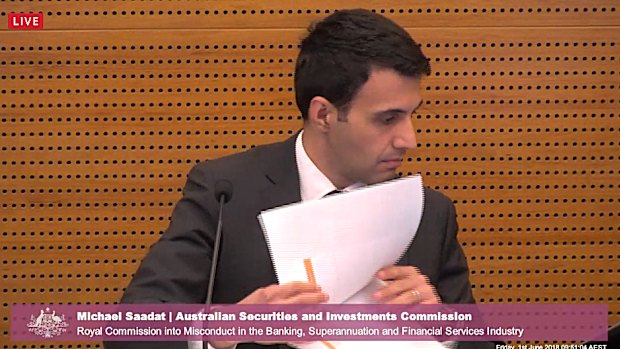 ASIC's Michael Saadat.