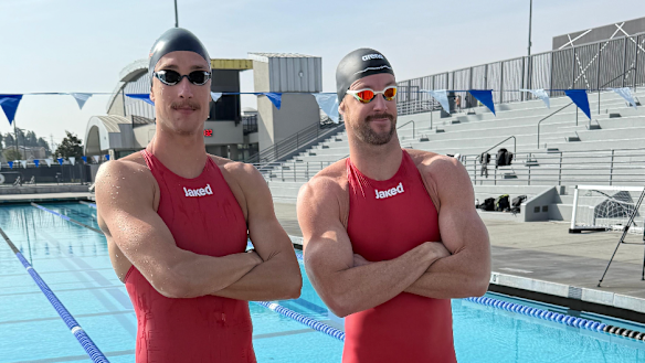 Kristian Gkolomeev and James Magnussen training in the USA.