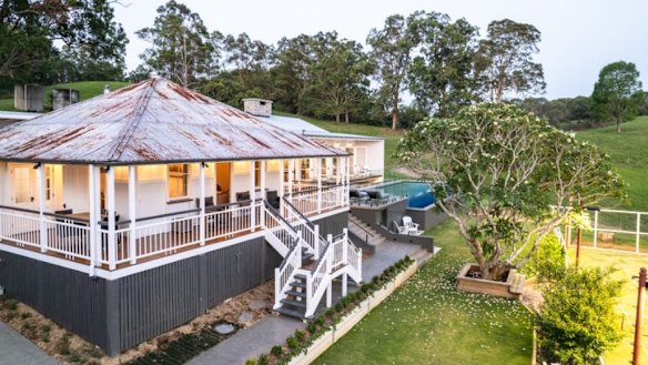 The renovated homestead features a mini golf and tennis court and a  magnesium pool.