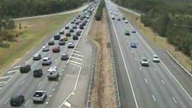 Traffic on the Bruce Highway, which is being upgraded.