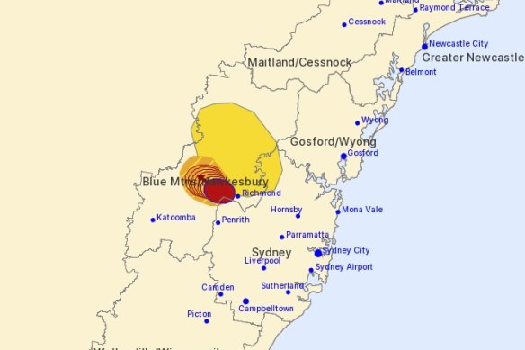 Fresh storm warnings were issued for parts of Sydney on Friday afternoon.