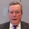 John O’Neill former Star Casino chairman at the hearing today.NSW Liquor and gaming hearing . 23 May 2022 . 
 at the hearing today. 
Screen grab