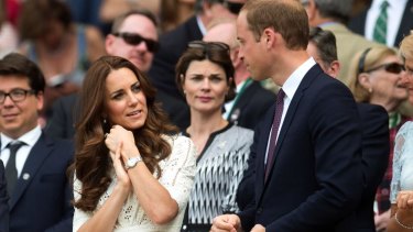 Kate Middleton și prințul William la Wimbledon săptămâna trecută.