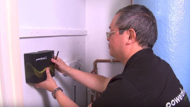 A Power Diverter unit is installed in a house. 