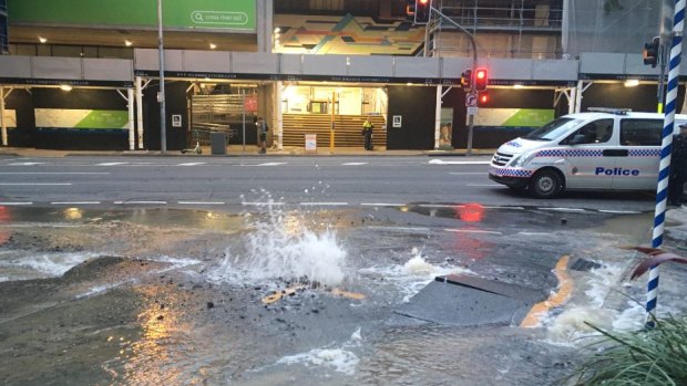 Makerston Street in the CBD has been closed due to a burst water main, with delays in the area expected.