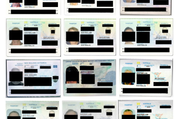 A screenshot showing exposed passport images stored inside the Inspiring Vacations database.