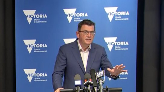 Victorian Premier Daniel Andrews announcing the state’s ‘circuit-breaker’ lockdown