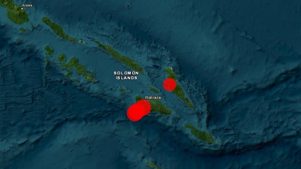 A strong earthquake was followed by strong and shallow aftershocks in the Solomon Islands on Tuesday.