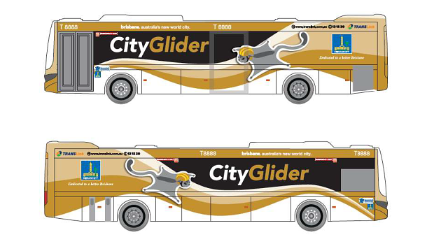 An artist’s impression of the proposed Gold CityGlider, promised in the Brisbane City Council budget.