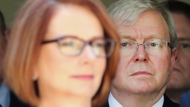 Kevin Rudd said he had the country in a position of accepting higher aid spending when he was elected prime minister in 2007 but this work was undone by Julia Gillard.