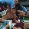 Jarome Luai is put on report for his tackle on Reuben Cotter.
