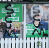 Campaign corflutes damaged in marginal electorate in the run up to this year’s federal election. 