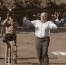 Former prime minister John Howard bowls a ball during a cricket game in Pakistan in 2005.