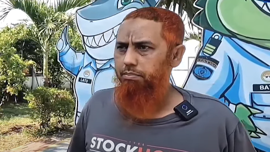 Umar Patek in the video filmed in jail in East Java.