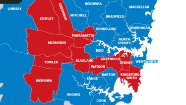 Sydney 2022 election results.
