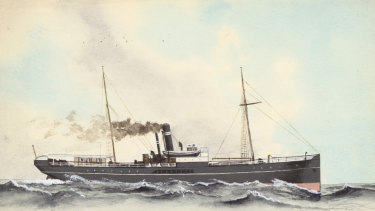 The S.S. Australind sent to look for survivors of the pearling fleet. 
