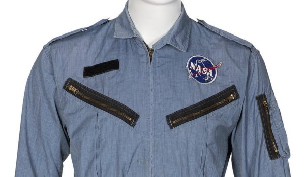 The flight suit Neil Armstrong wore aboard Gemini 8, the 1966 mission that performed the first docking of two spacecraft in flight.