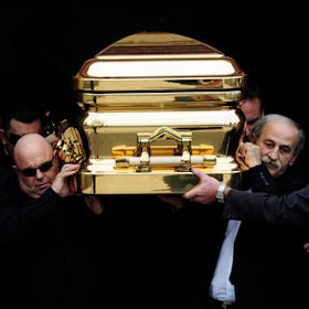 Carl Williams' funeral in 2010.