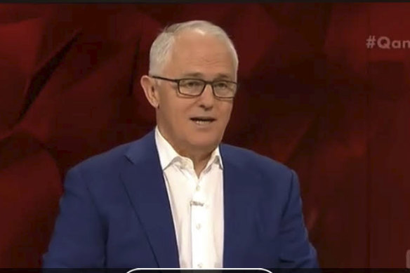 It was vintage Malcolm Turnbull for Tony Jones' last night hosting Q&A.