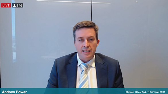 Andrew Power, general counsel The Star Sydney at the hearing on Monday.