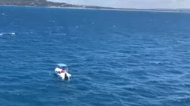 RACQ LifeFlight rescued a boatie who had been stuck on the water near Noosa for nearly 24 hours.