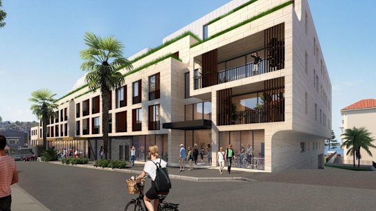 An artist’s impression of the proposed $112 million redevelopment of the Coogee Bay Hotel.