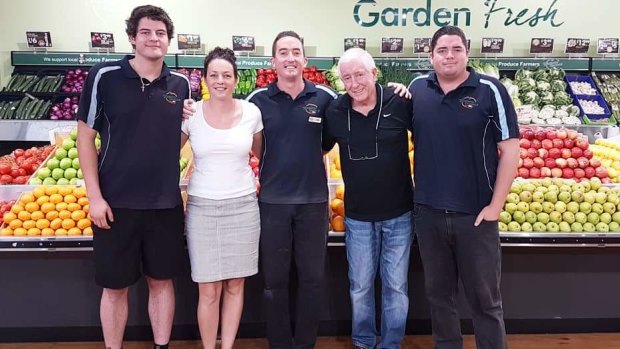 Jack Keeley (second from right) with his children Tom, Jacquie, John and Sam (L-R). 